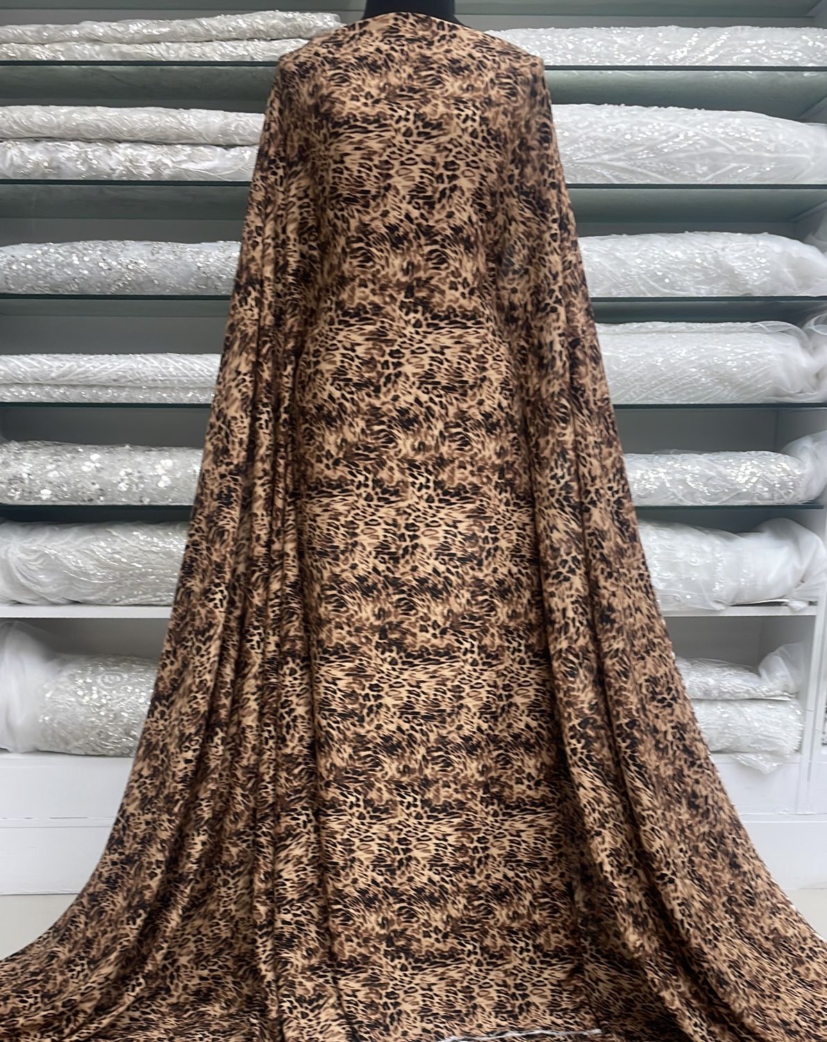 Rayon Poplin Animal Print-per m-150-1-Brown Black
