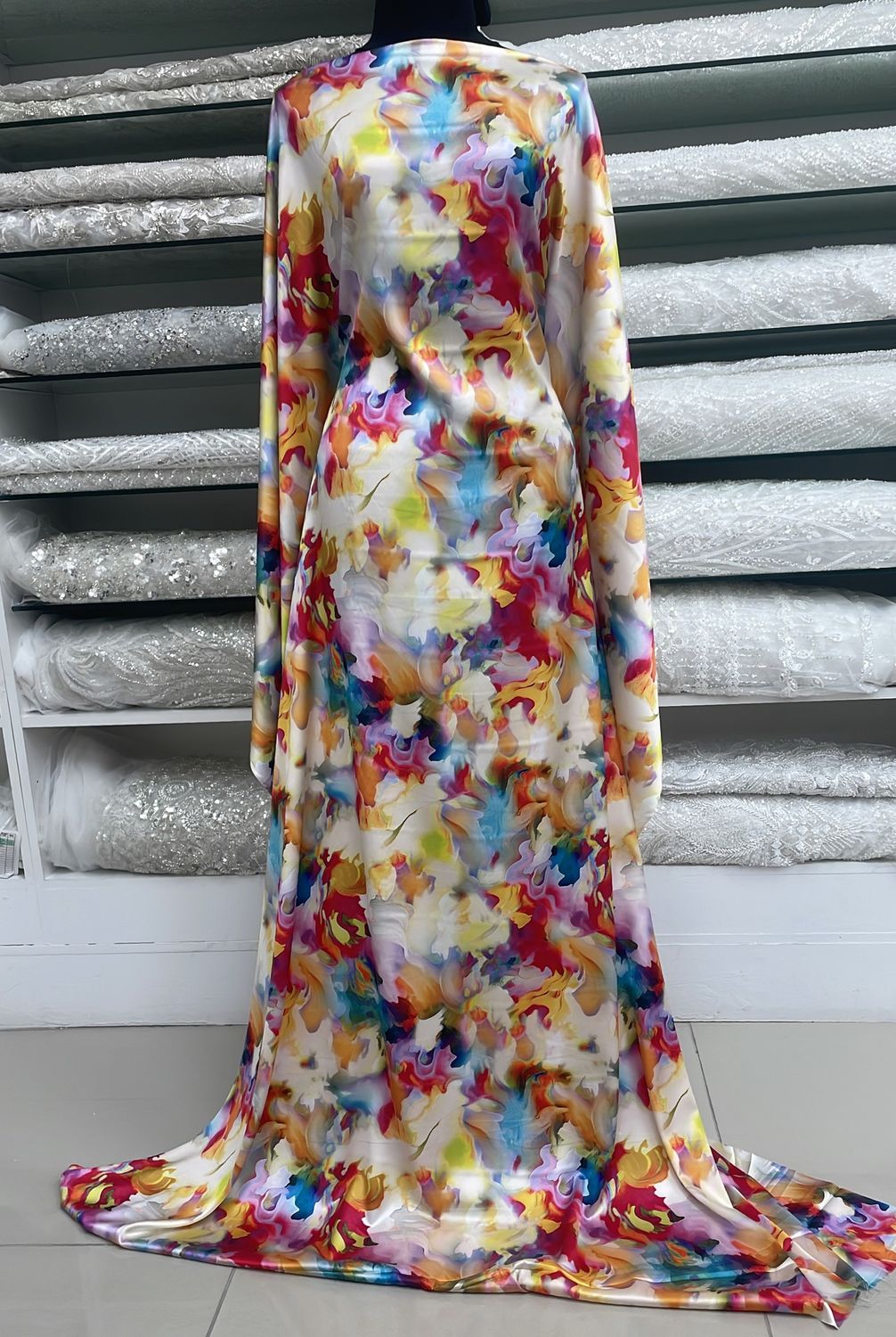 Armani Silk DigiPrint-per m-150-4-Orange Yellow