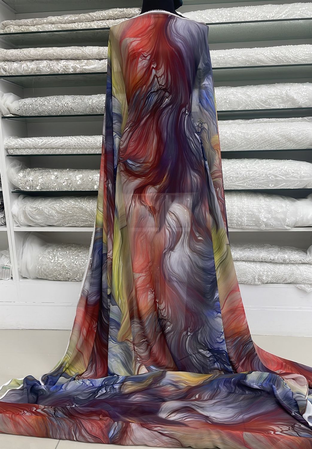 Chiffon Peach Chiffon DigiPrint-per m-150-1-Orange Purple (Match No 2)