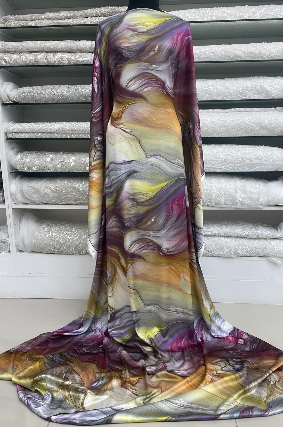 Armani Silk DigiPrint-per m-150-2-Yellow Purple (Match No 1)