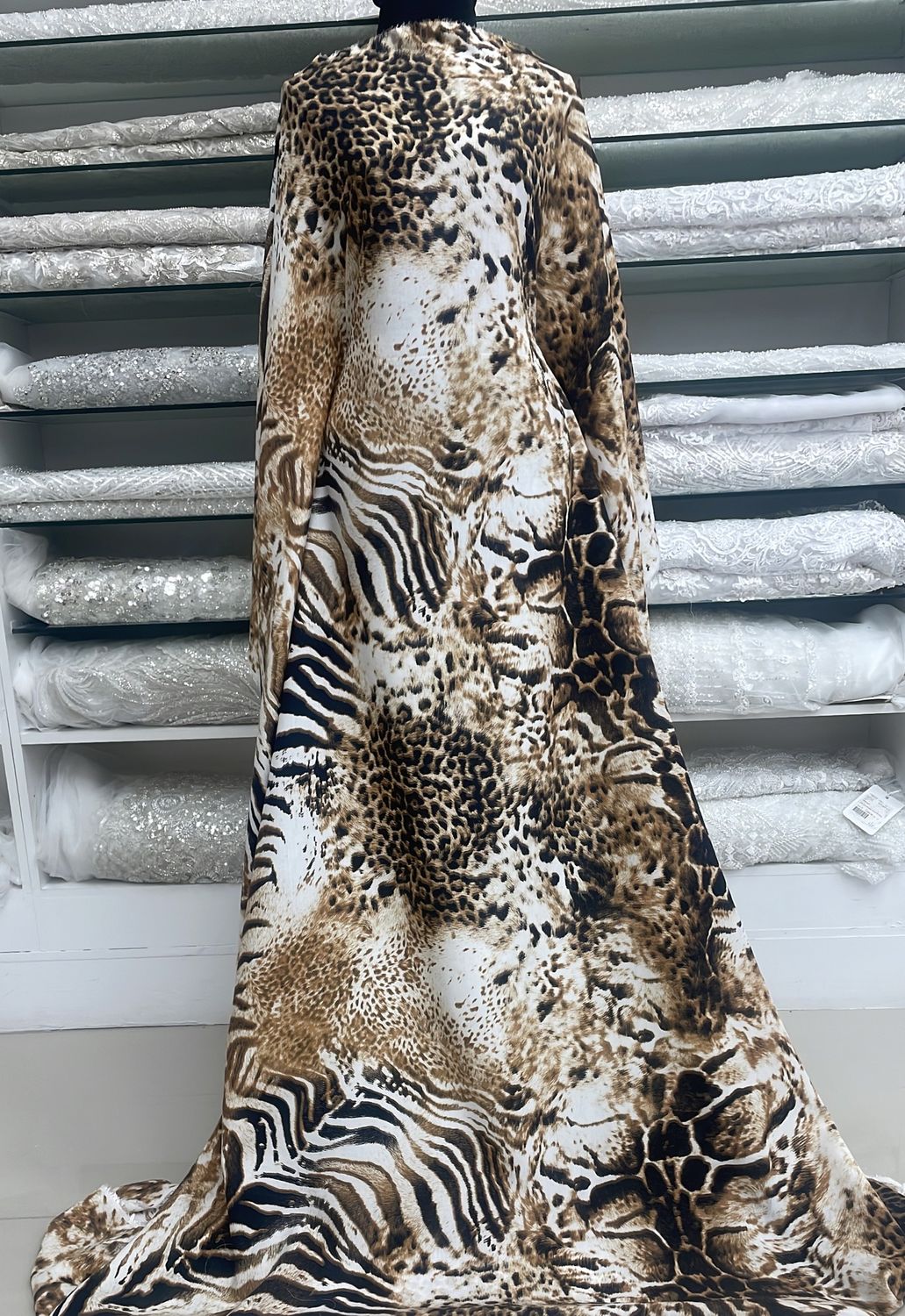 [ LYP-MI-832C-702 ] 100% Lyocell Animal Print 150- Brown per Meter