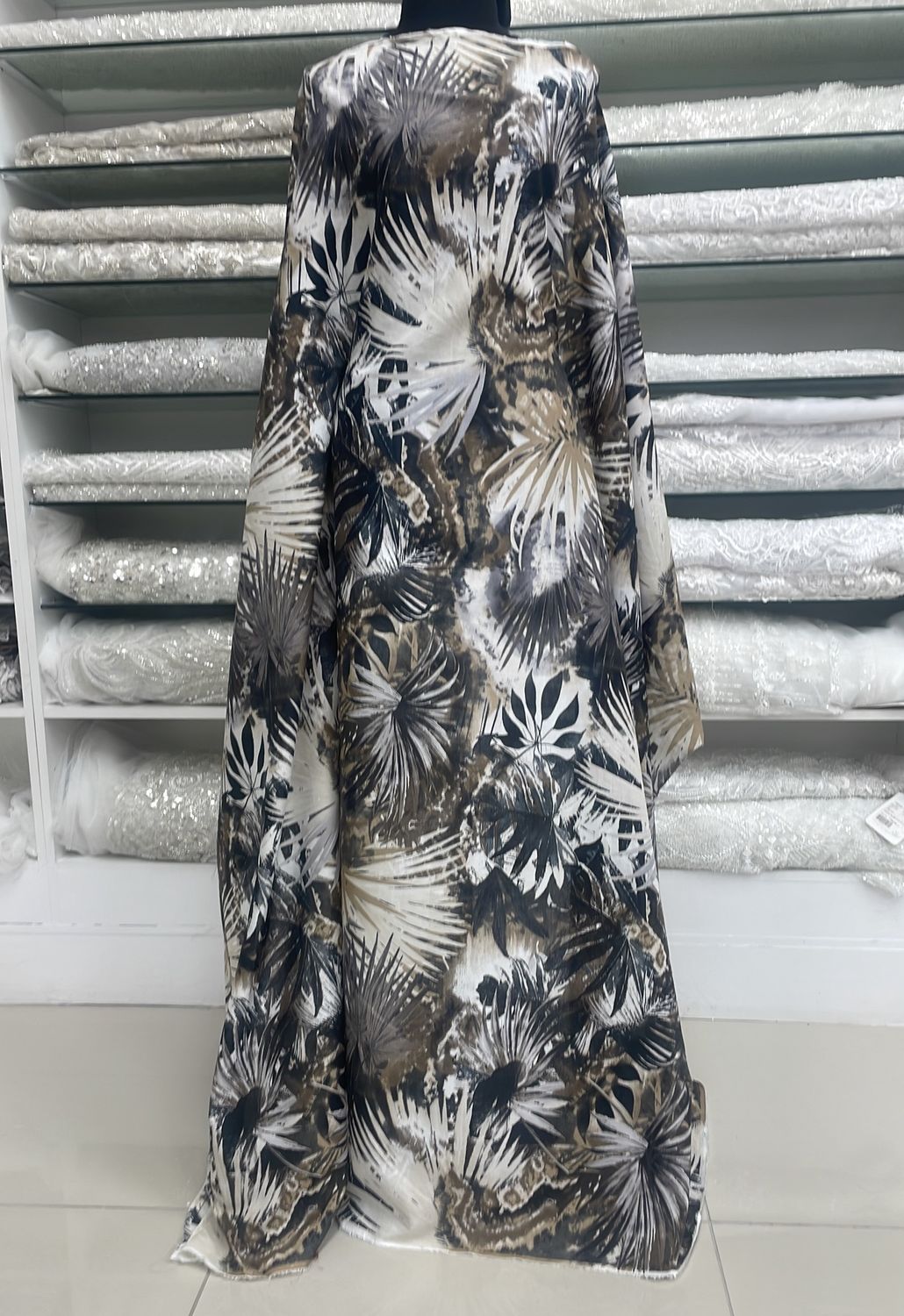 [ COP-MI-955-703 ] CottonPrint145cm-BROWN per Meter