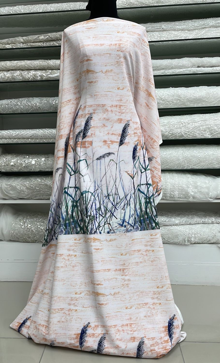 Scuba [ 14647 ] Knit Scuba Printed/150cm/5g/Orange per Meter