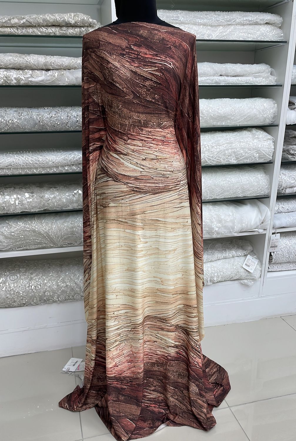 Knit [ KVP-MI-G173-2 ] KnitVisc96Elas4%145cm-BROWN per Meter