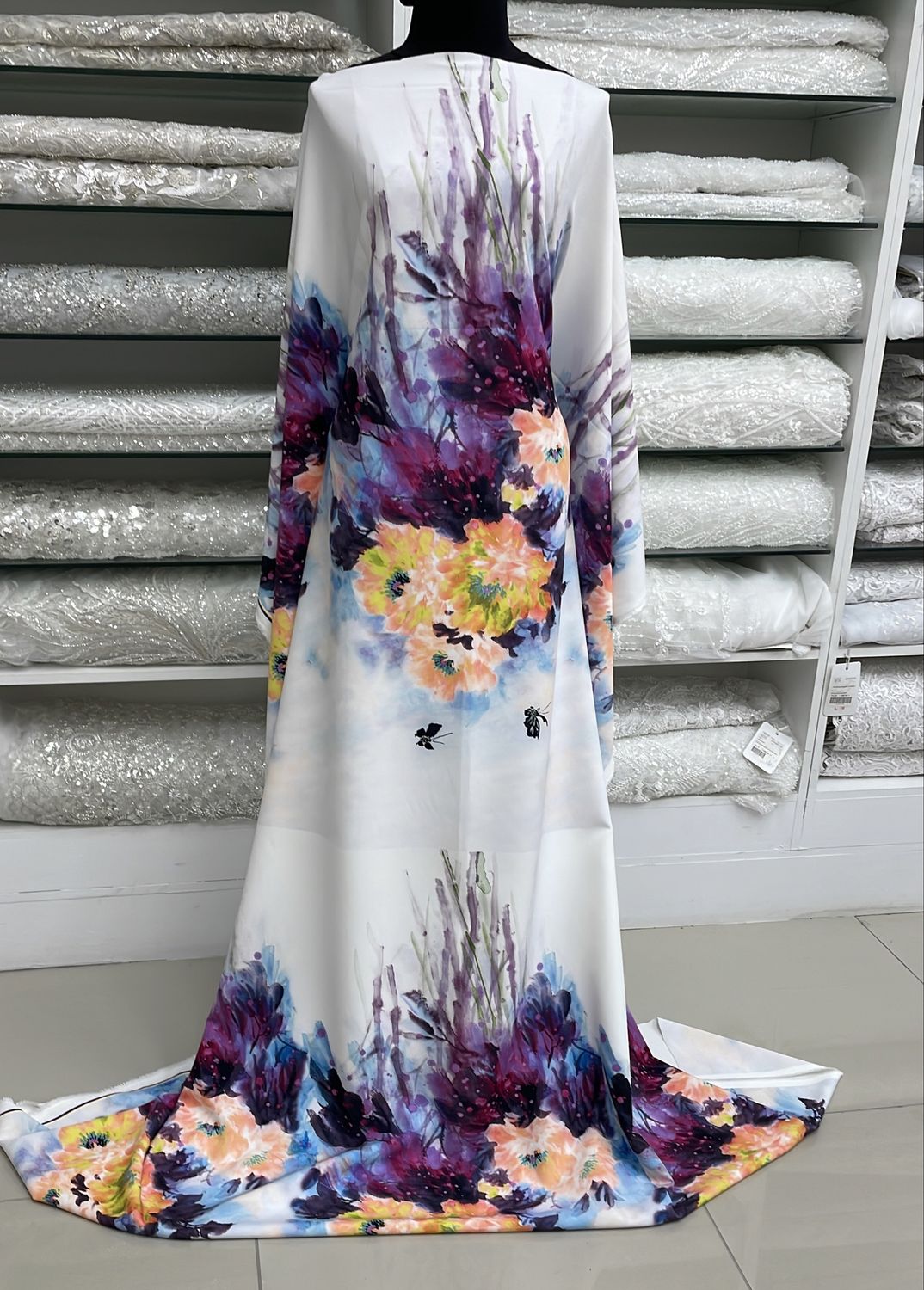 Scuba [ 17485 ] Knit Scuba Printed/150cm/5g/BLUE per Meter