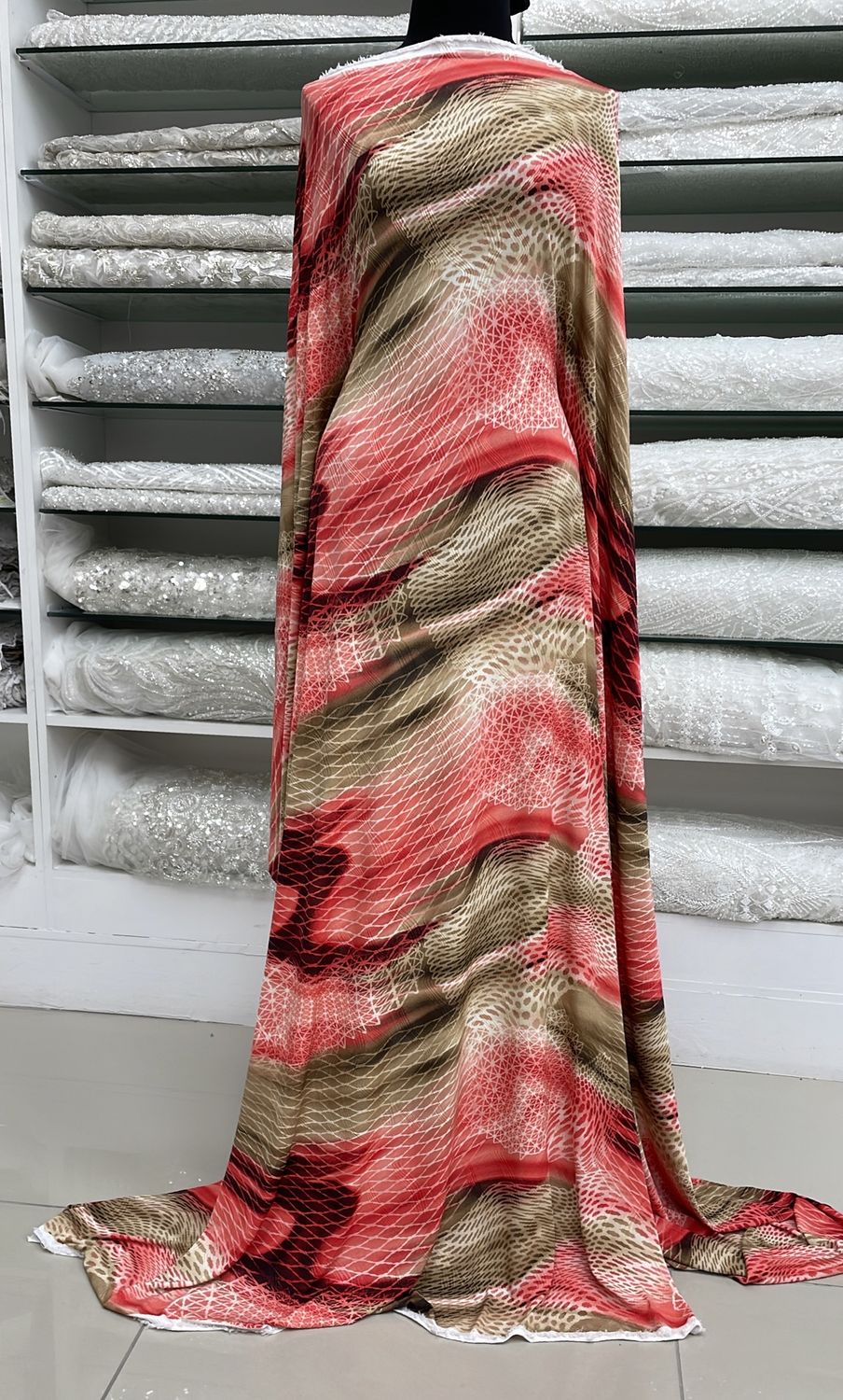 Knit [ KP-AT-245-2 ] KnitPrinted 150cm-CORAL per Meter