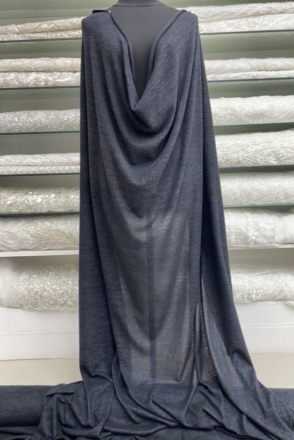 Knit [ 24605 ] Kashmiri Knit-150-06-Black per Meter