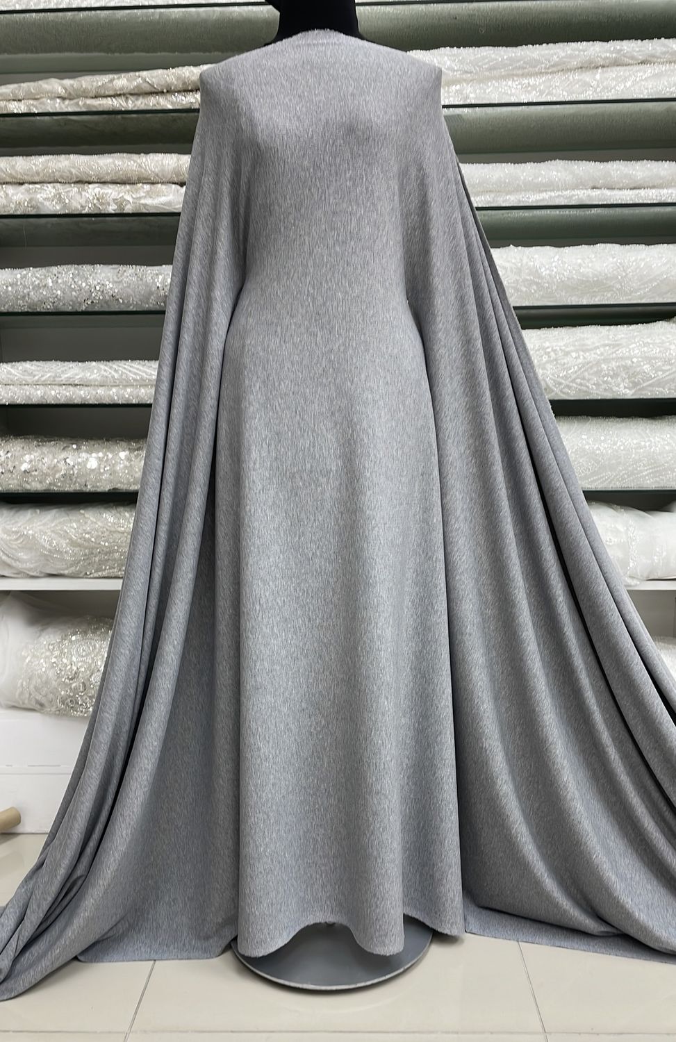 Knit [ 23612 ] KNIT RIB M&amp;M FR TERRY -150-GREY-1 per Meter