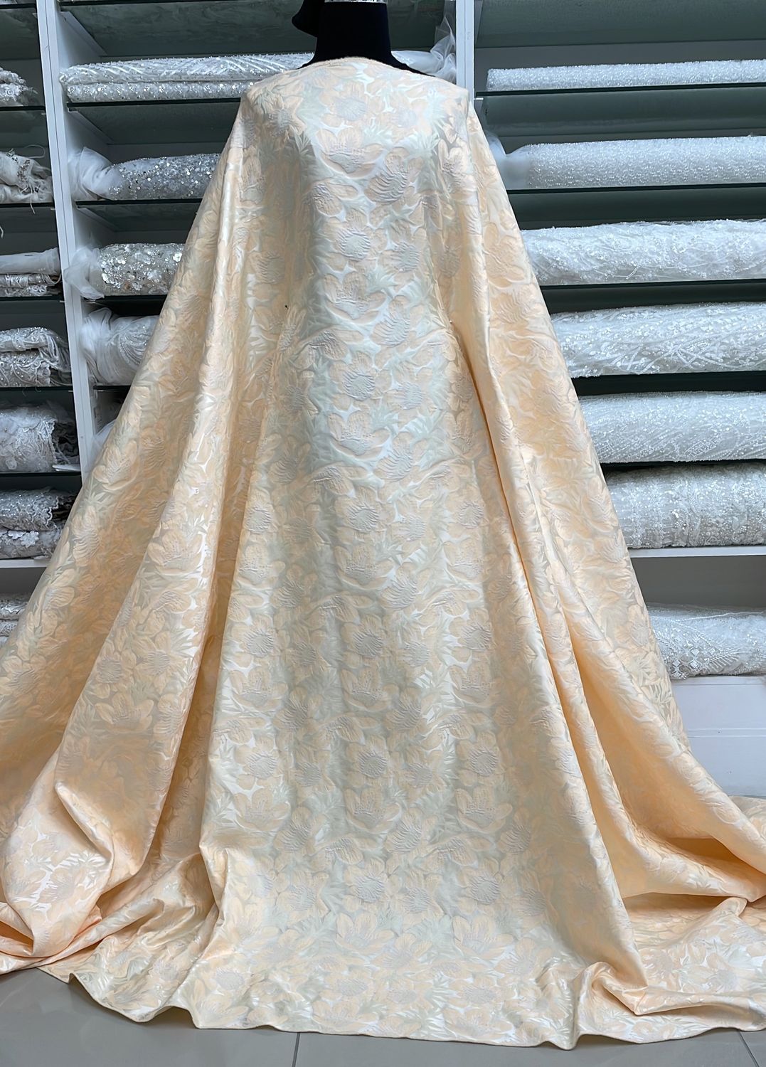Brocade [ BPJ-YA-7099-1 ] BrocadePolyJacquard160cm-PEACH per Meter