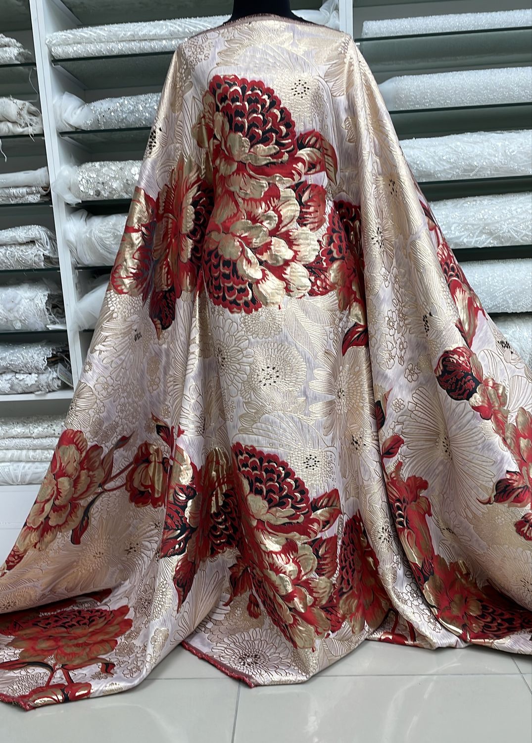 Brocade [ 24360 ] Brocade-36265-137-06-Burgandy per Meter
