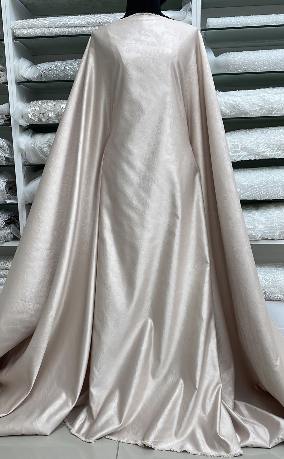 Duchess Satin Embossed- [ 25141 ]150-02-Champagne per Meter