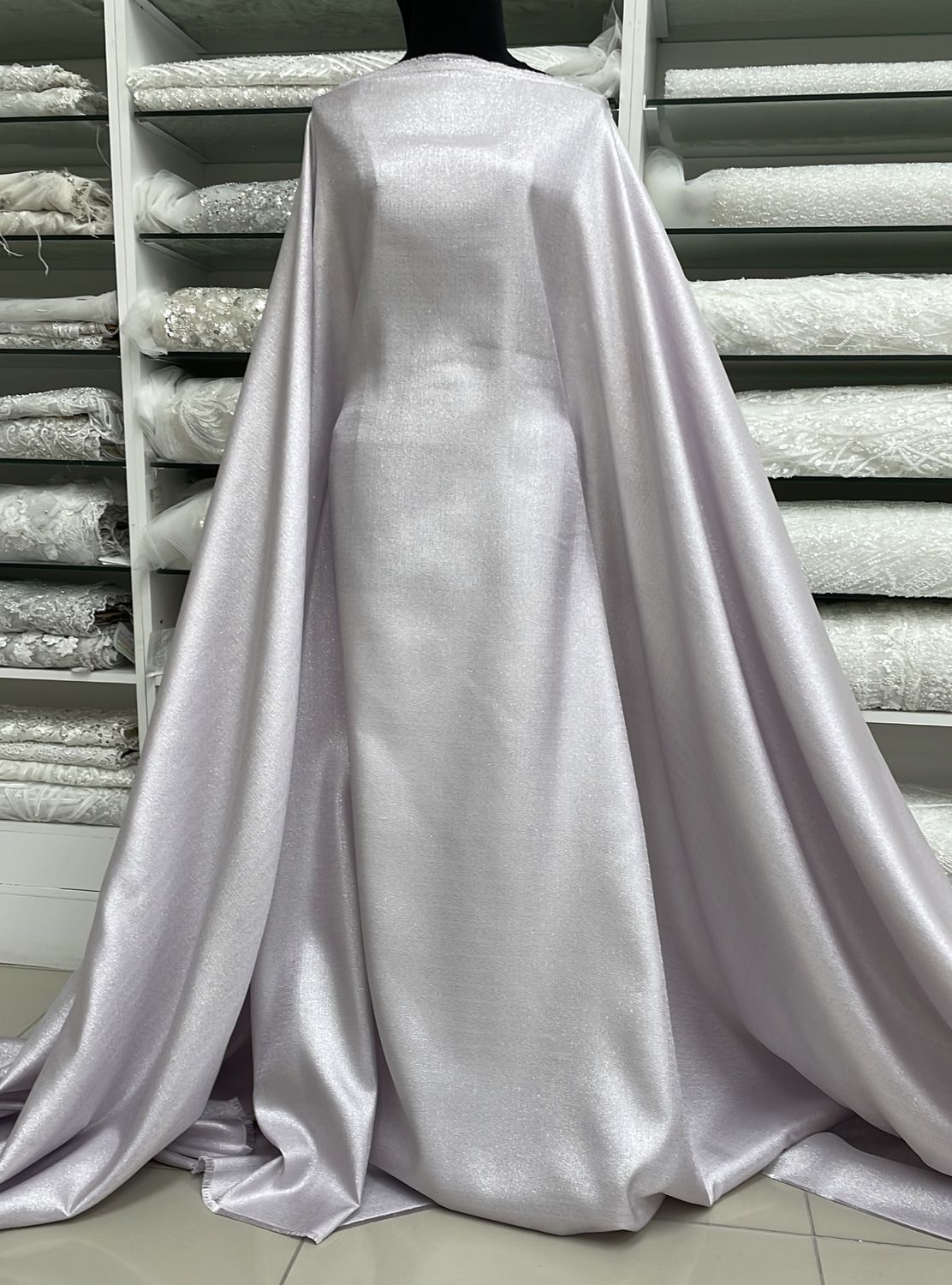 [ 21043 ] Linen Poly Metalic/150/5g/Lilac Silver per Meter