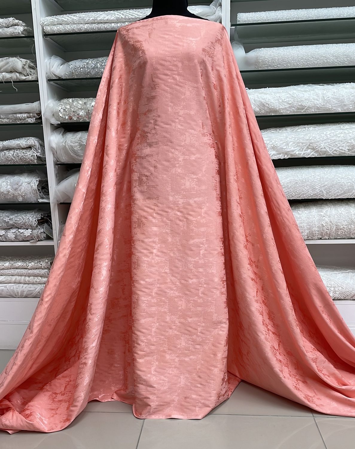 [ CVJ-G16A2505-26 ] Cot55%Visc43%SP2%Jacq150cm-CORAL per Meter