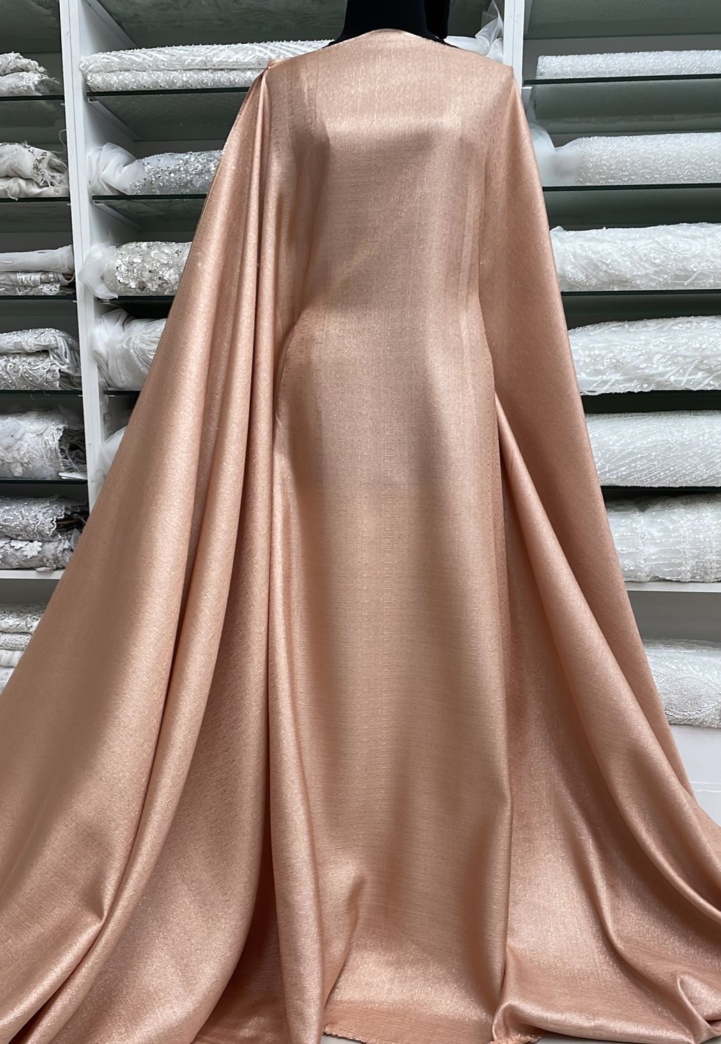 [ 21039 ] Linen Poly Metalic/150/5g/Salmon per Meter