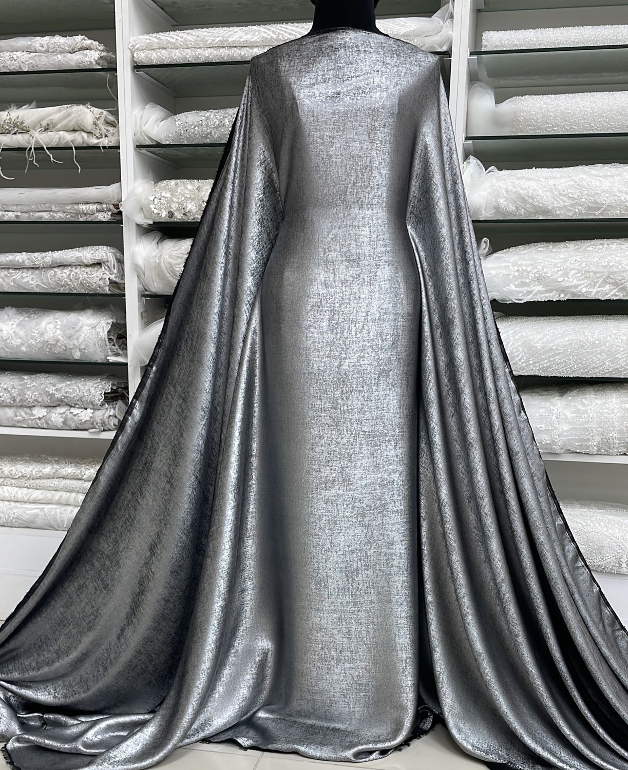 [ 25157 ] Washed Metallic Shimmer-150-06-Silver per Meter