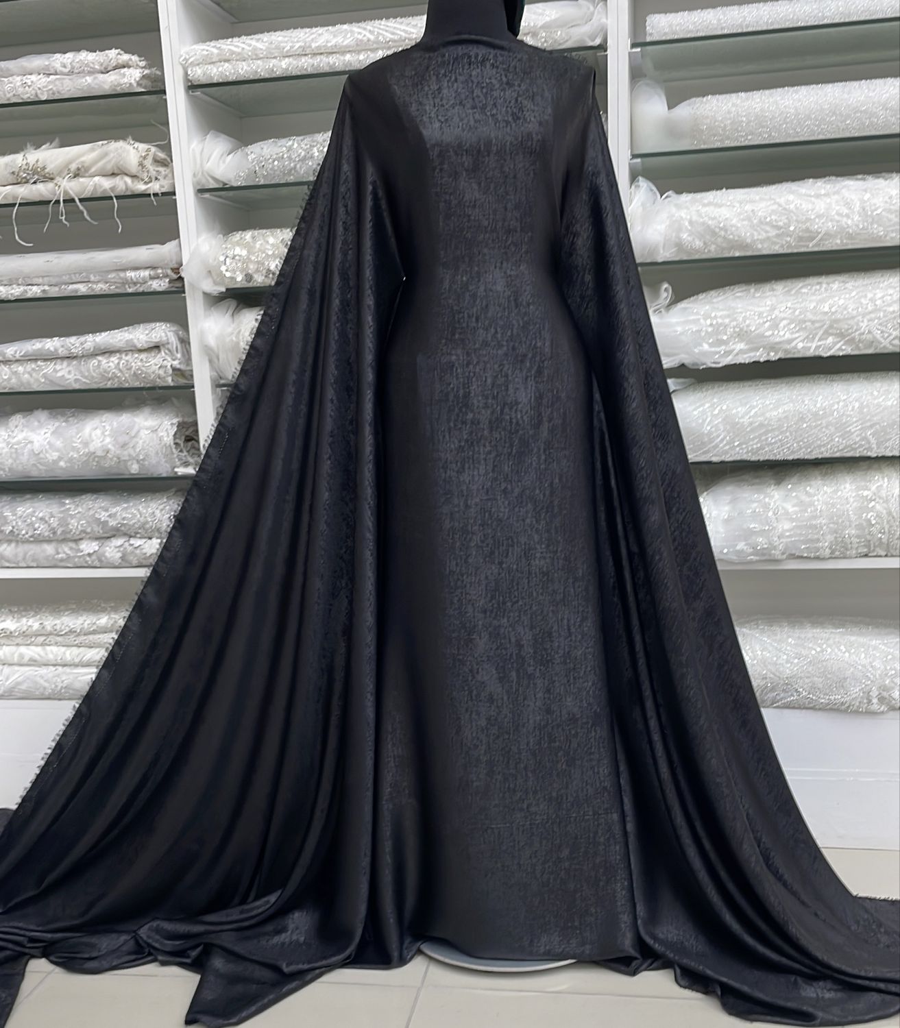 [ 25153 ] Washed Metallic Shimmer-150-02-Black per Meter