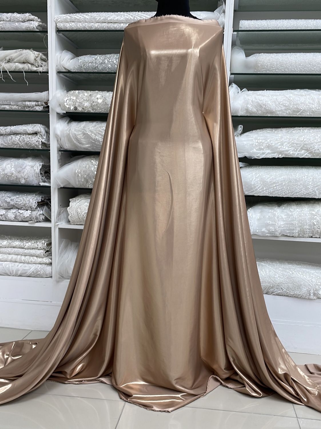 [ 25299 ] Armani Satin Gloss-150-561-Nude per Meter