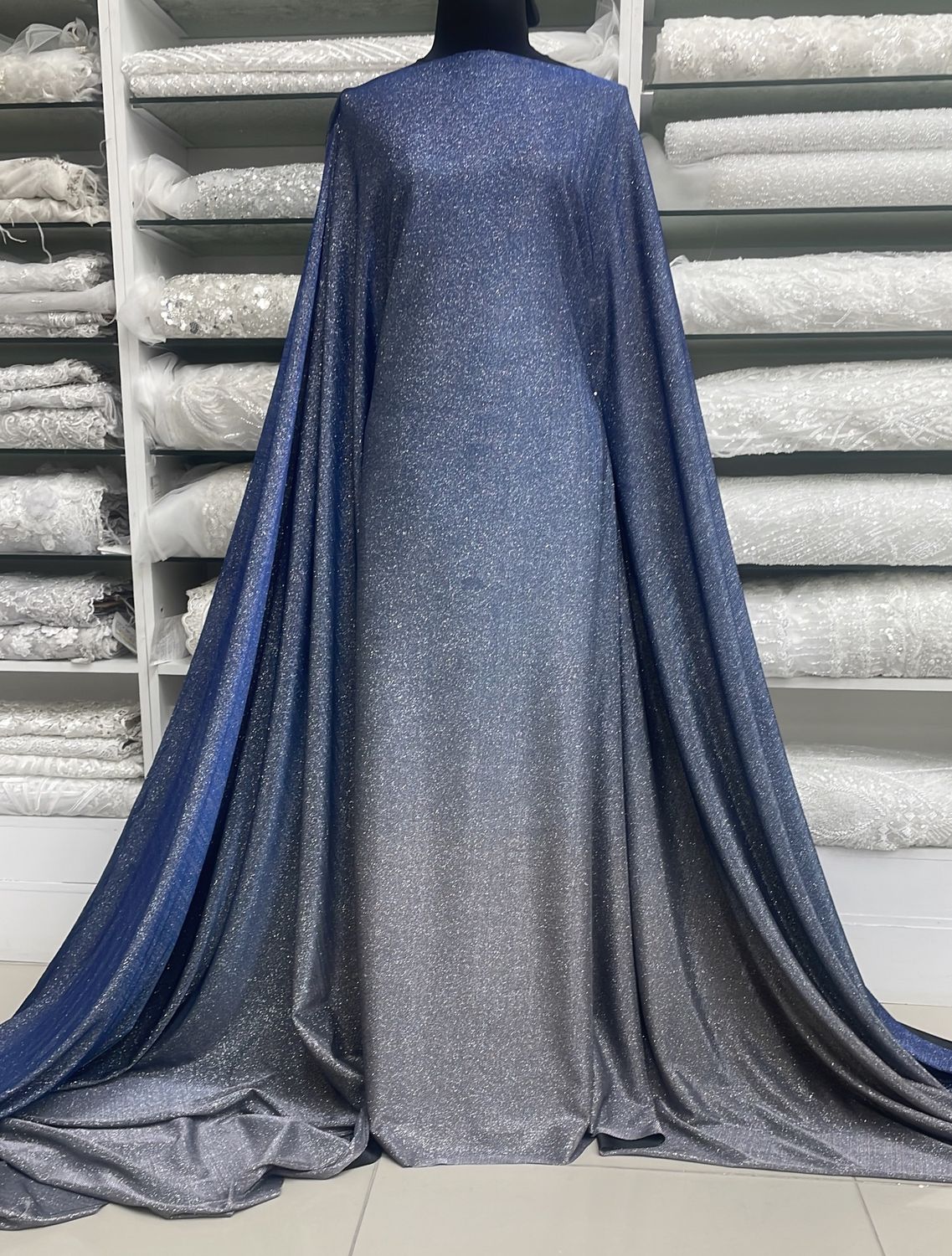 [ 24628 ] Moonlight Ombre-150-03-Royal Charcoal-03 per Meter