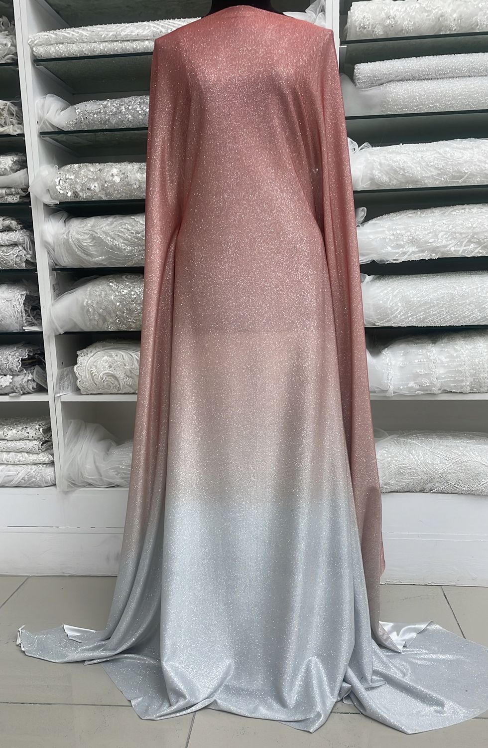 [ 24629 ] Moonlight Ombre-150-01-Peach Silver per Meter