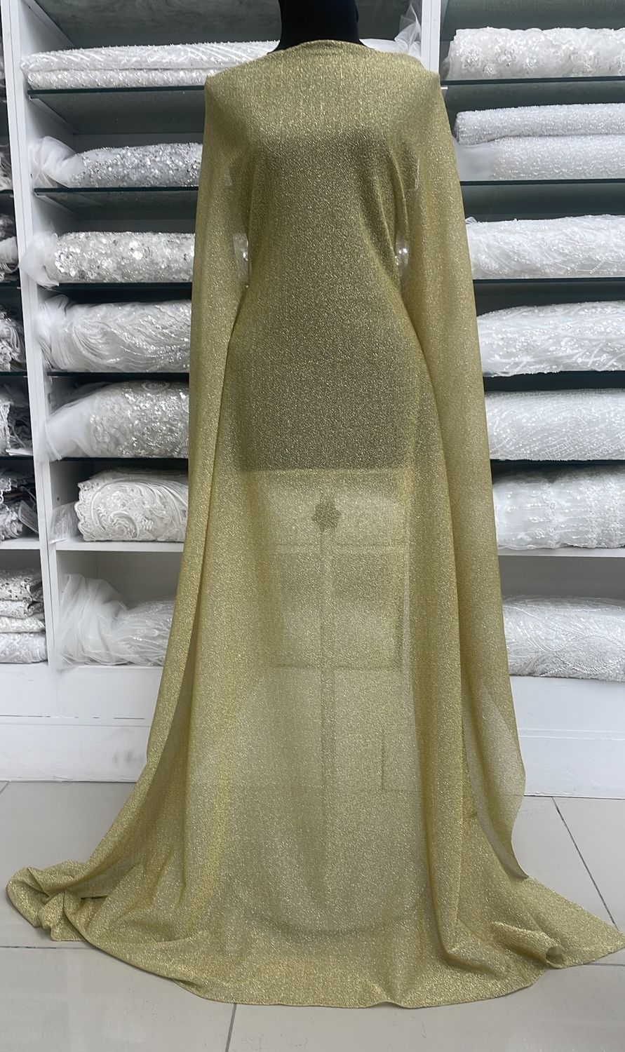 Knit [ 18431 ] Mesh Knit Lurex/150cm/5g/GOLD per Meter