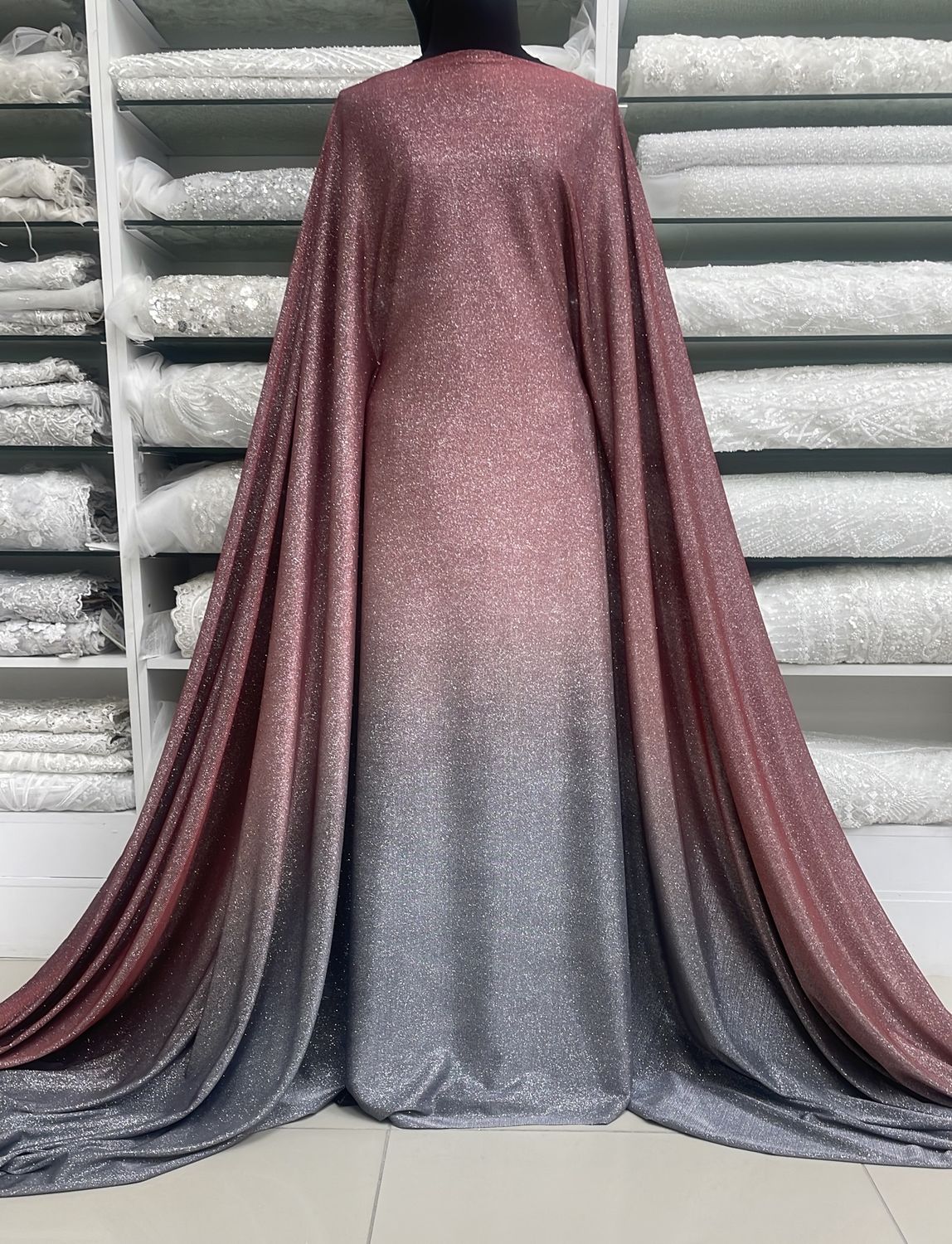 [ 24627 ] Moonlight Ombre-150-02-Red Charcoal-02 per Meter