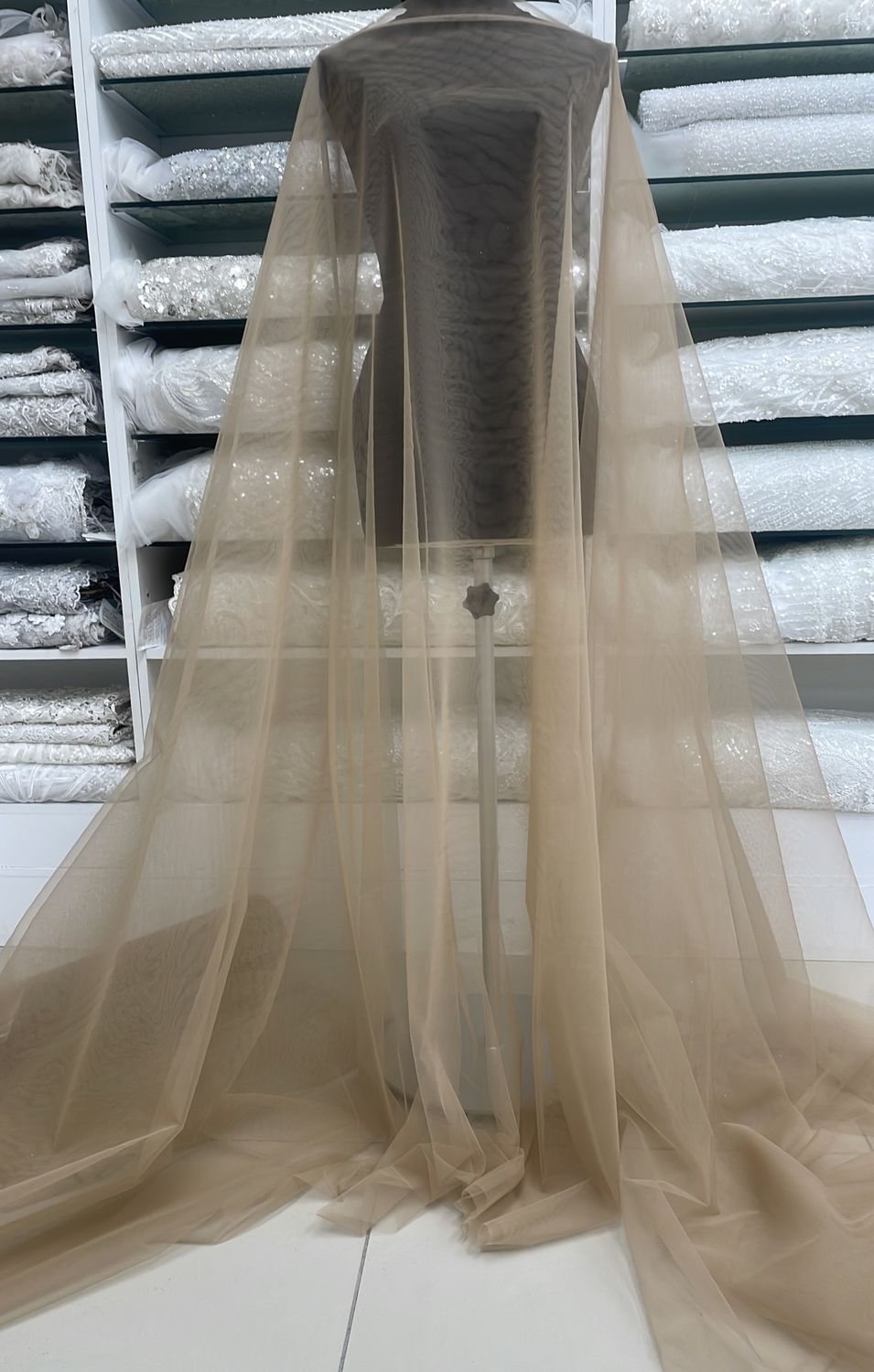 Illusion Tulle - DARK SKIN Colour:[ 21687 ] Tulle Illusion-N138/3m/5g / Dark Skin per Meter