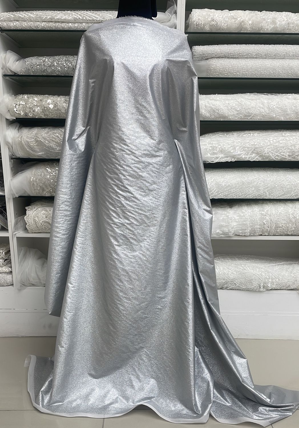 [ 23947 ] Lurex PVC -GZ#1300-135-18-WhiteSilver per Meter