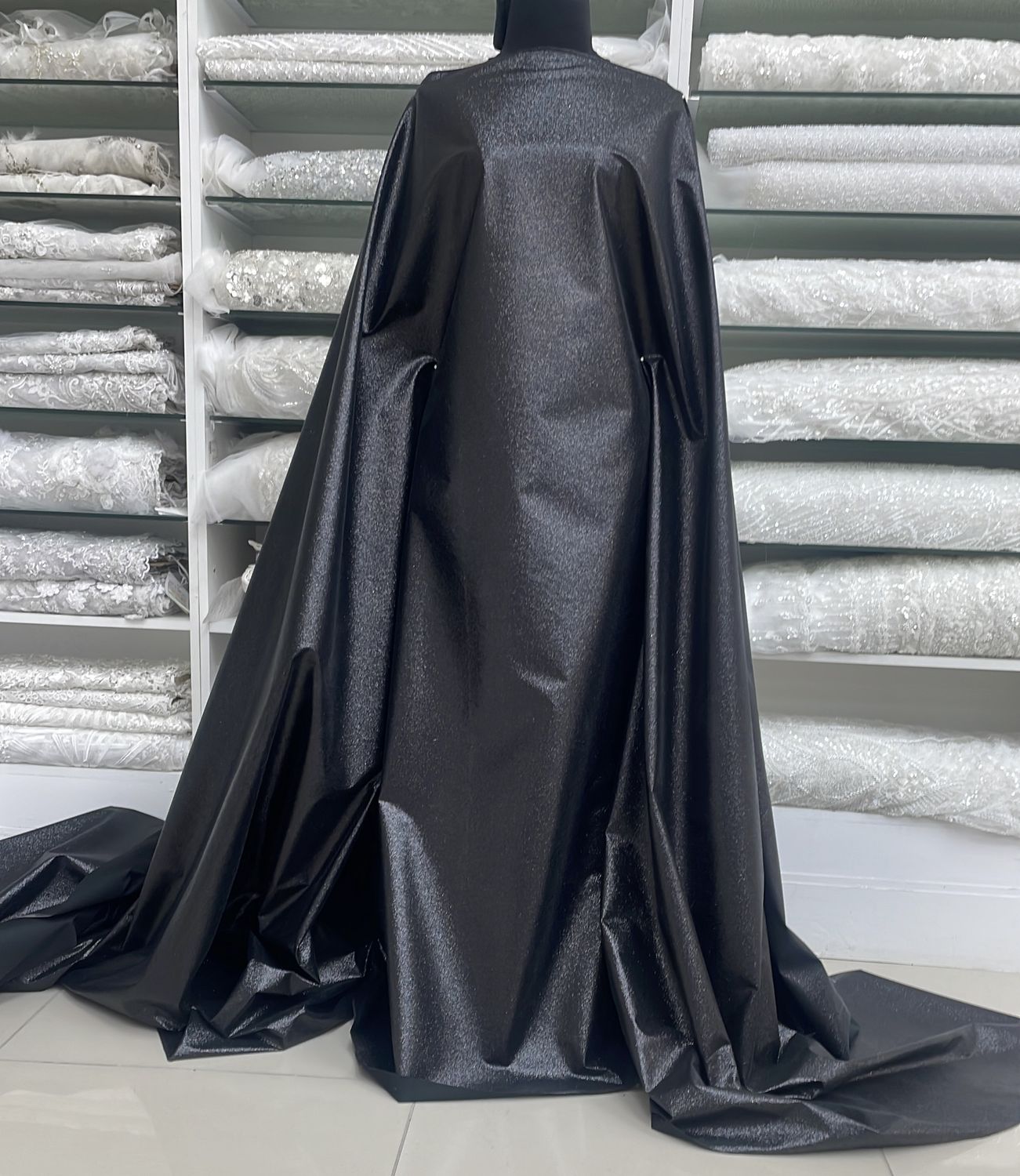 [ 23944 ] Lurex PVC -GZ#1300-135-17-Black per Meter