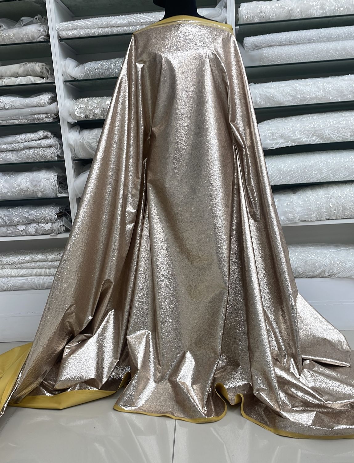 [ 23945 ] Lurex PVC -GZ#1300-135-21-RoseGold per Meter