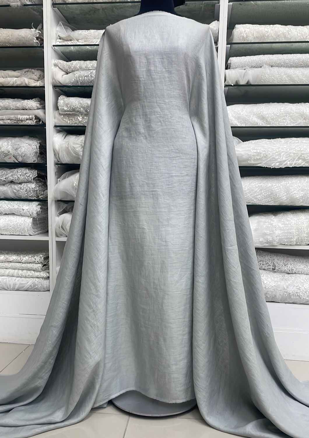 Dress Fabric Linen Pure 100% PreWashed 125g-per m-130-126-Light Sage