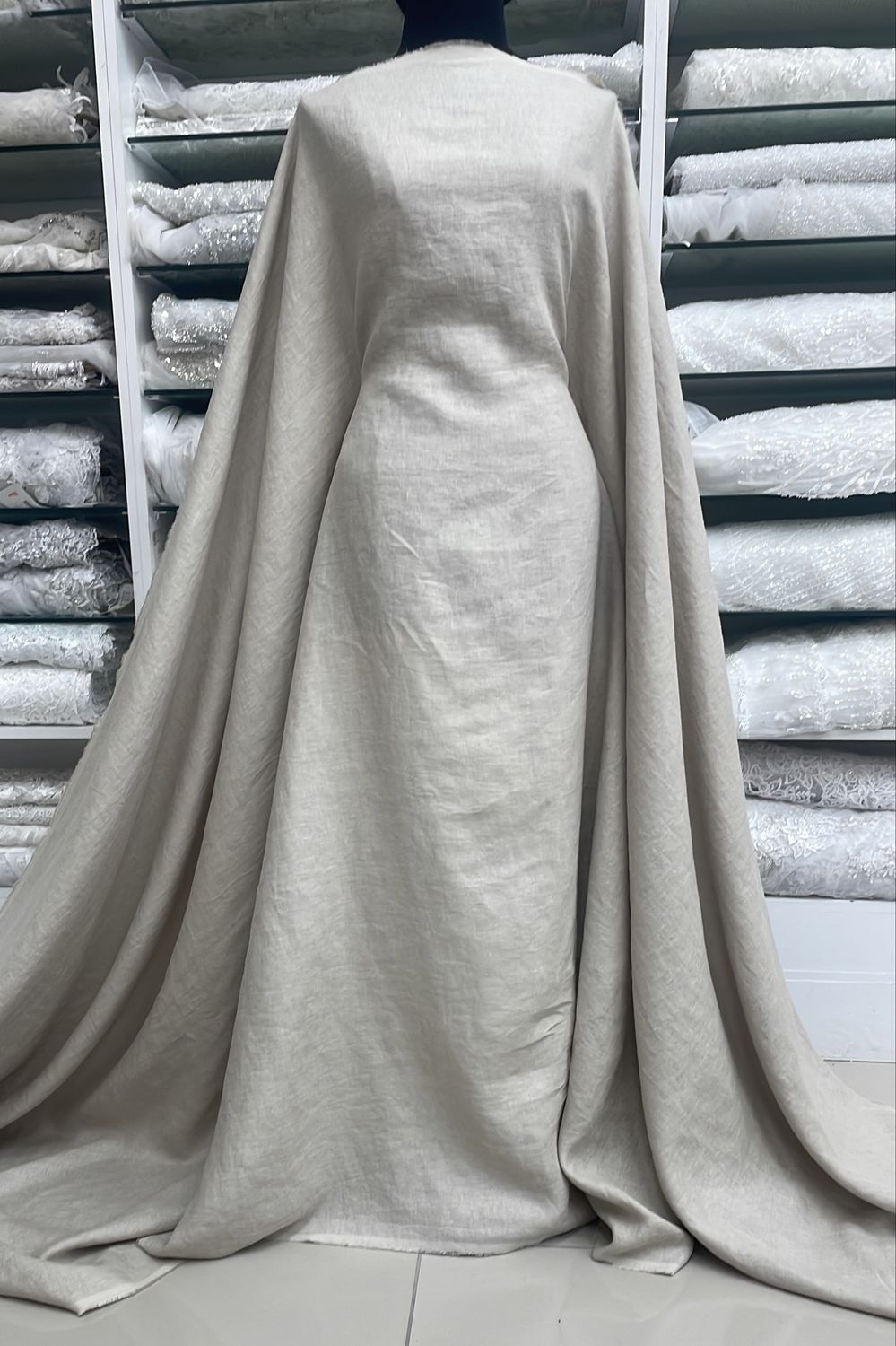 Dress Fabric Linen Pure 100% PreWashed 210g-per m-145-05-Natural