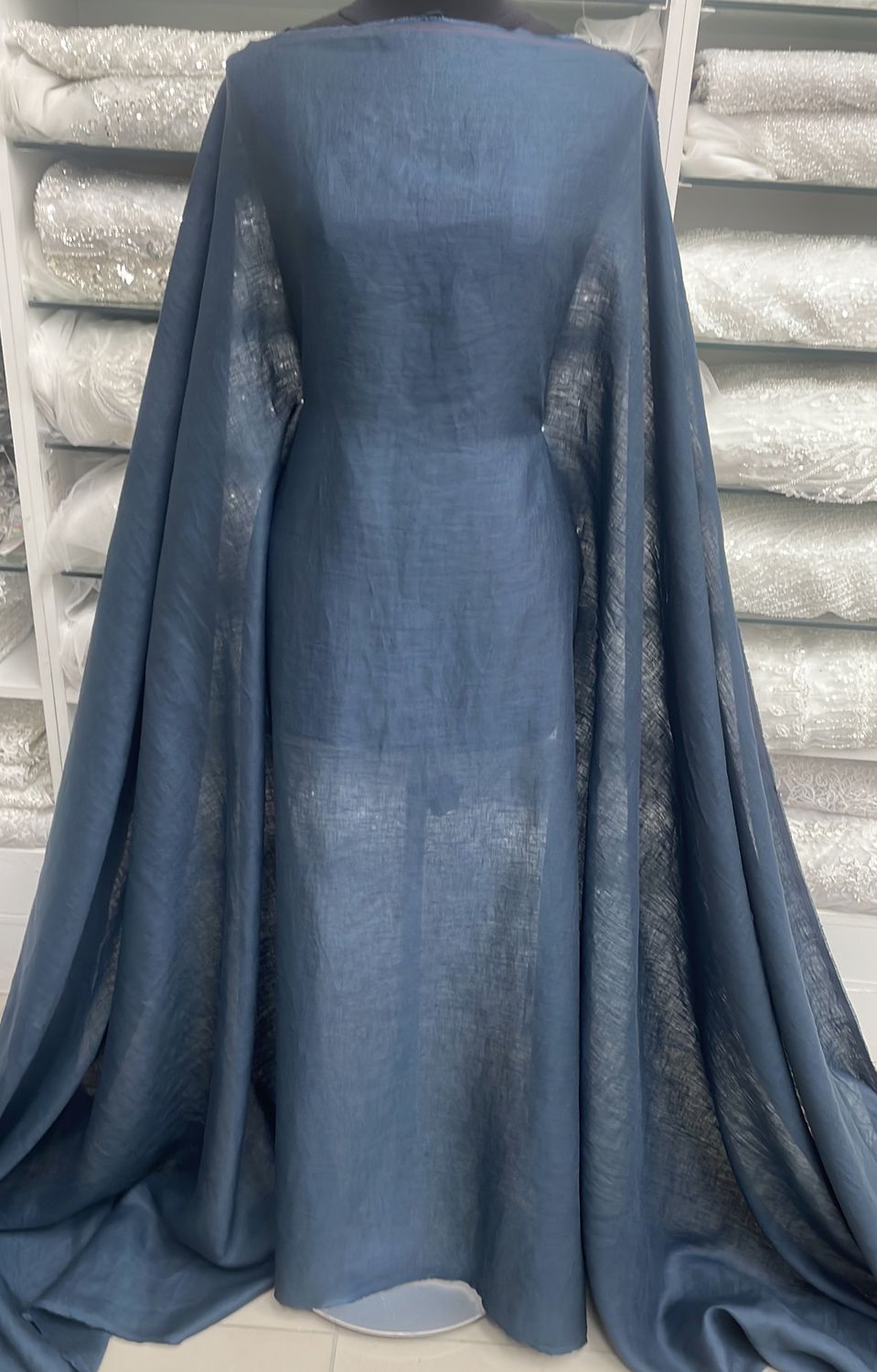 Dress Fabric Linen Pure 100% PreWashed 125g-per m-130-112-Gunmetal