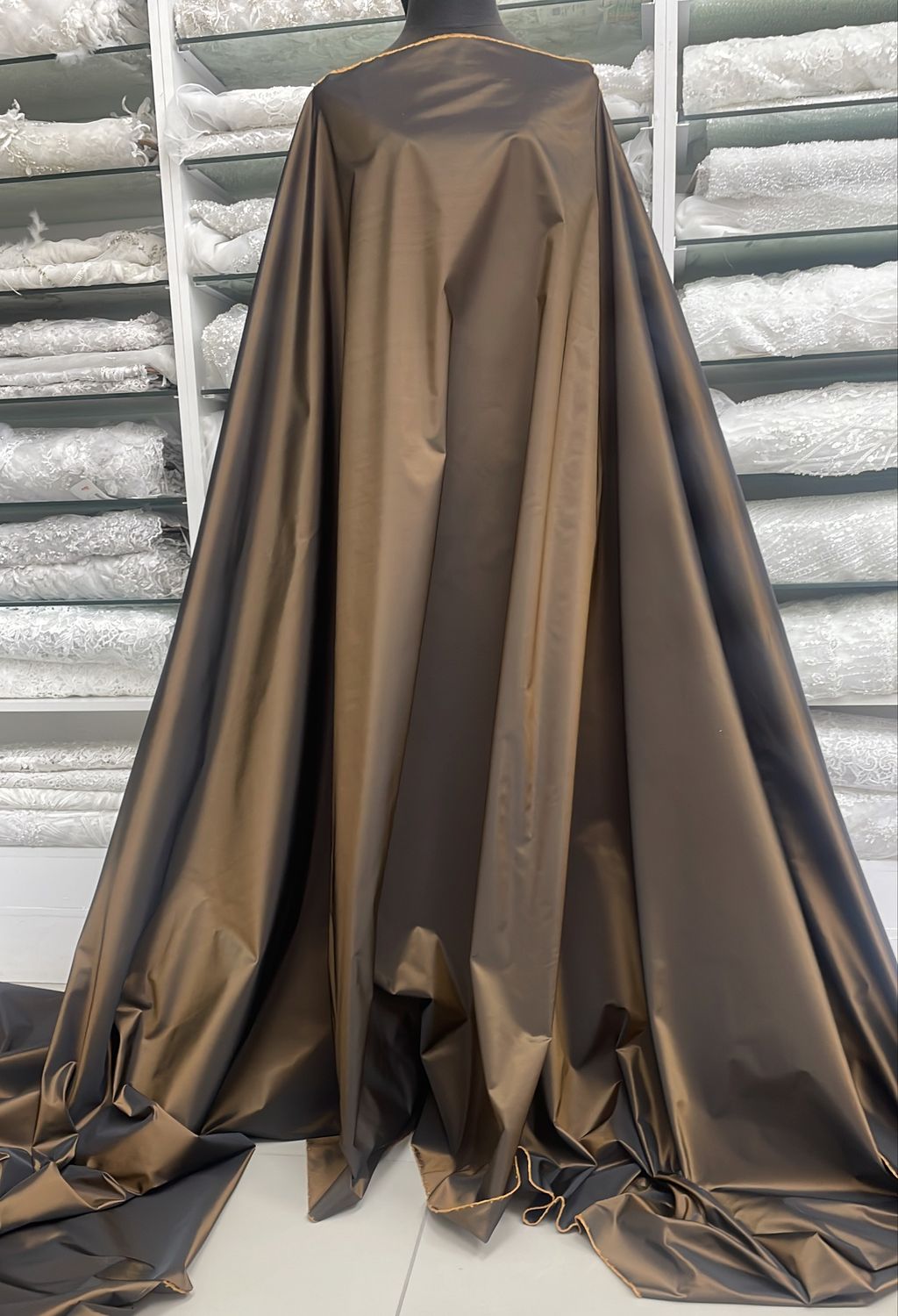 [ TS-E-OST-B ] Taffetta Silk 150cm - Bronze HANDWASH per Meter