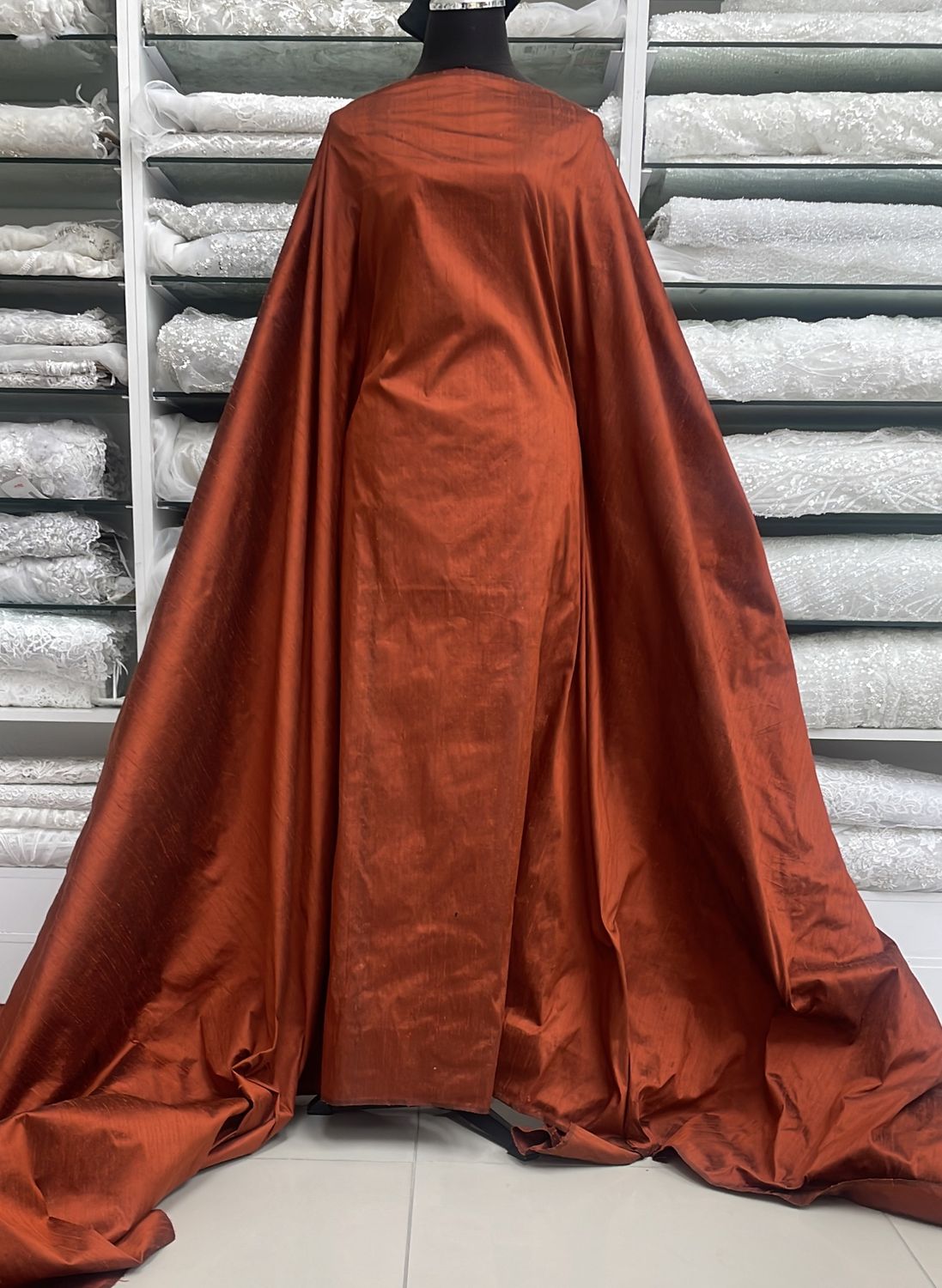 Silk Dupion [ SDI-AI7164-2079 ] Silk Dupion Indian 135 - Copper per Meter