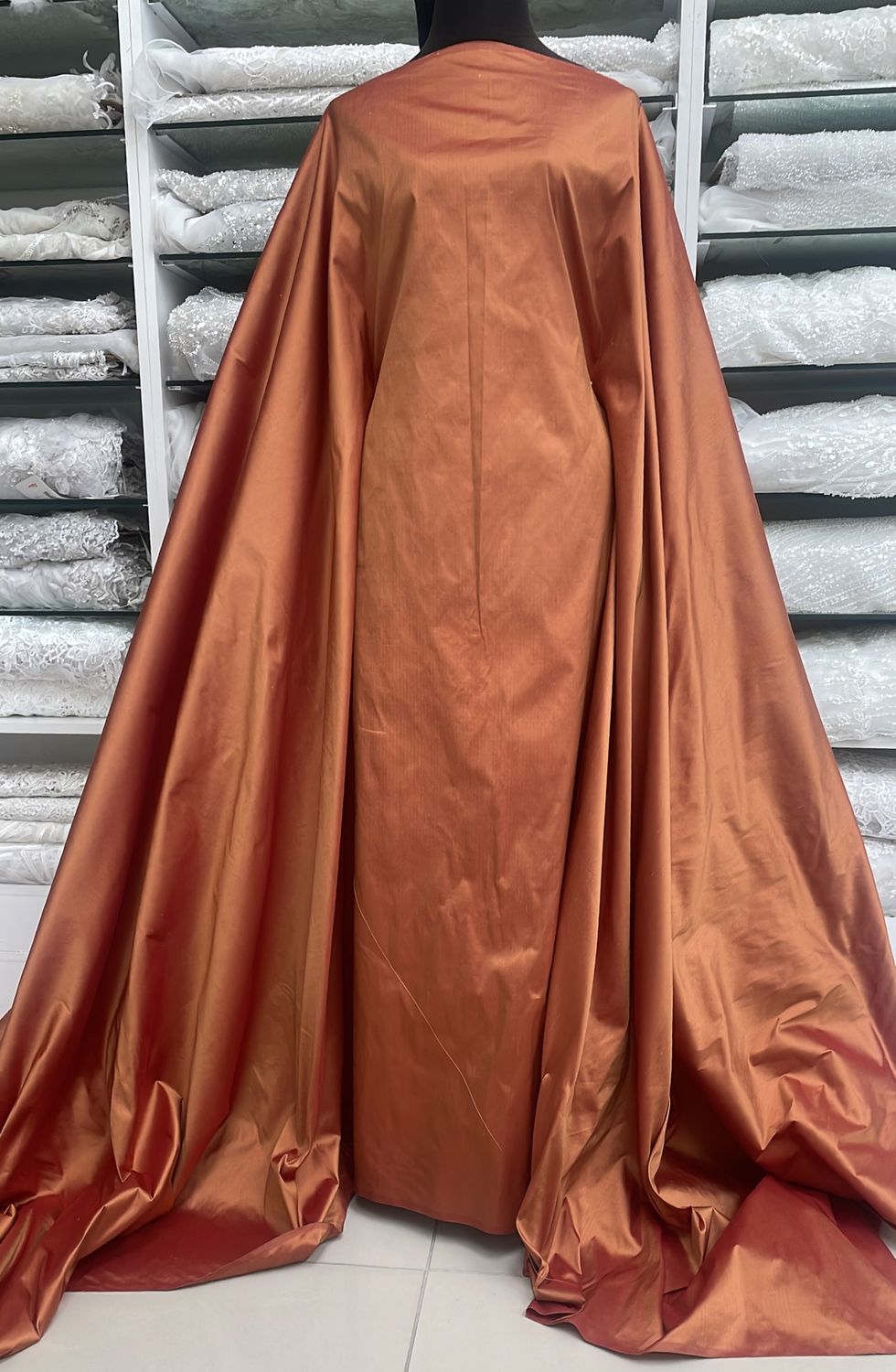 Silk Dupion [ SDC-AI7164-81 ] Silk Dupion Chinese 135 - Orange / Red per Meter