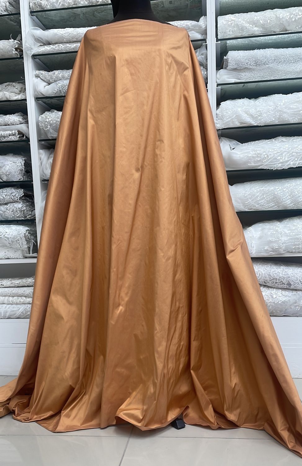 Silk Dupion [ SDC-E-DMSL-PO ] Silk Dupion Chinese -137W - Pale Orange per Meter