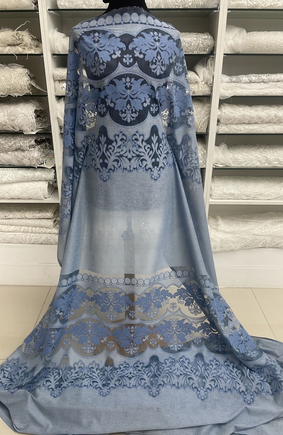 Tulle [ 20995 ] Tulle Burn Out/150/5g/SlateGrey per Meter