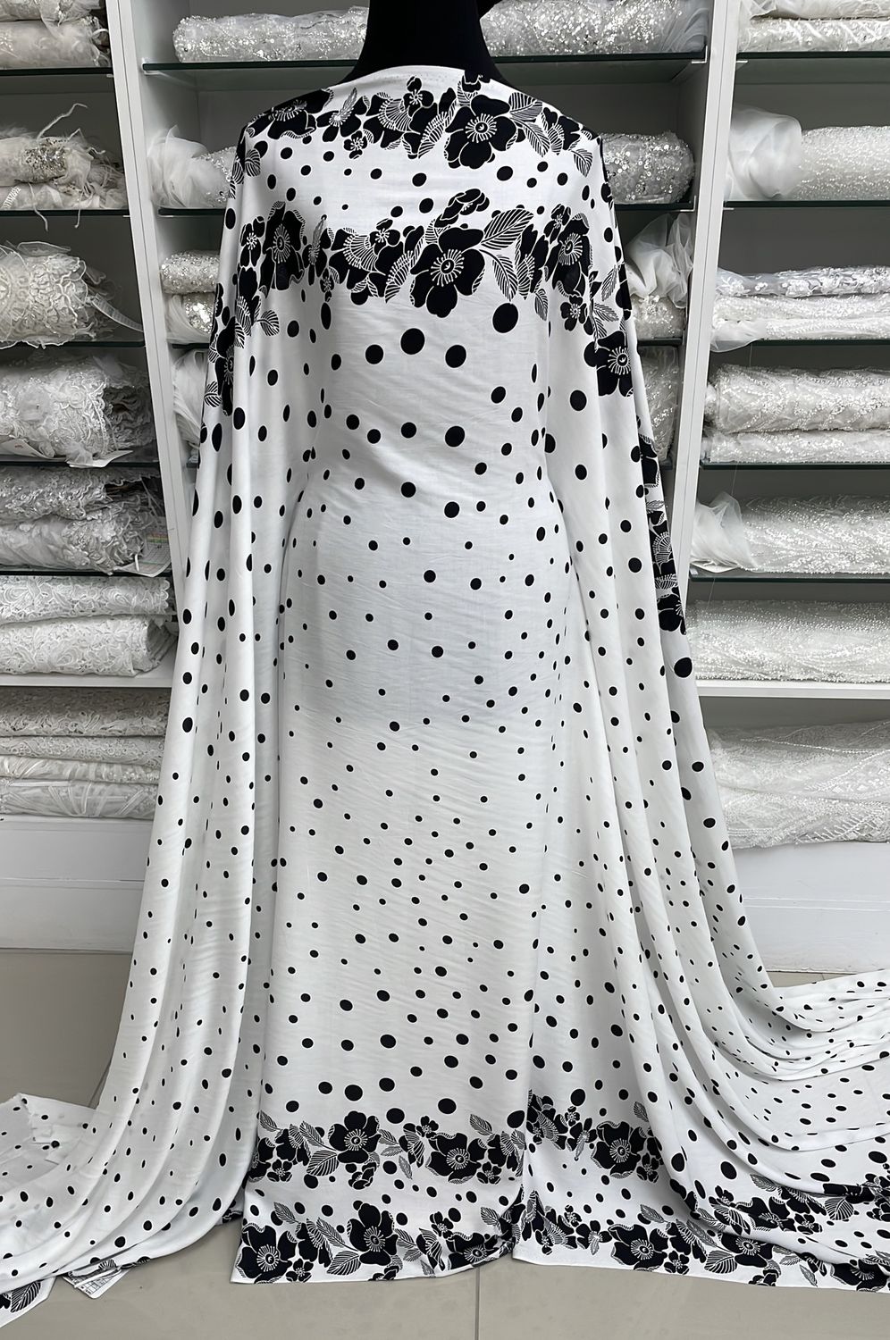 [ 21031 ] Crepe De Chine Plain Dyed/150/5g/White per Meter