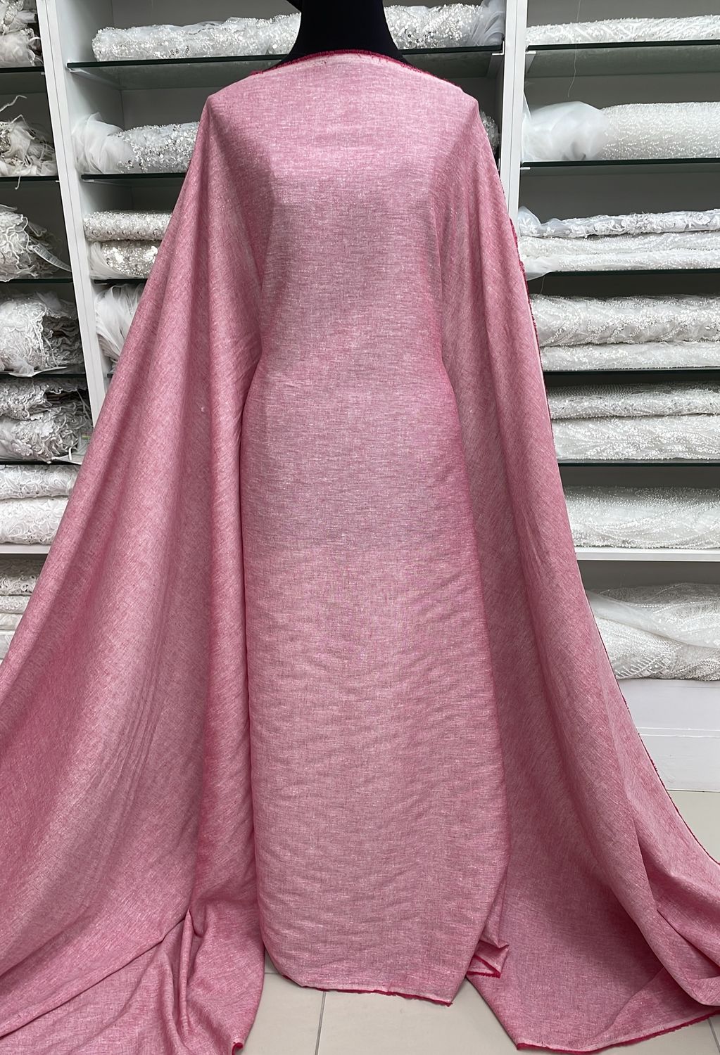 [ 24896 ] Ramie Linen Snow Look-140-04-Pink per Meter