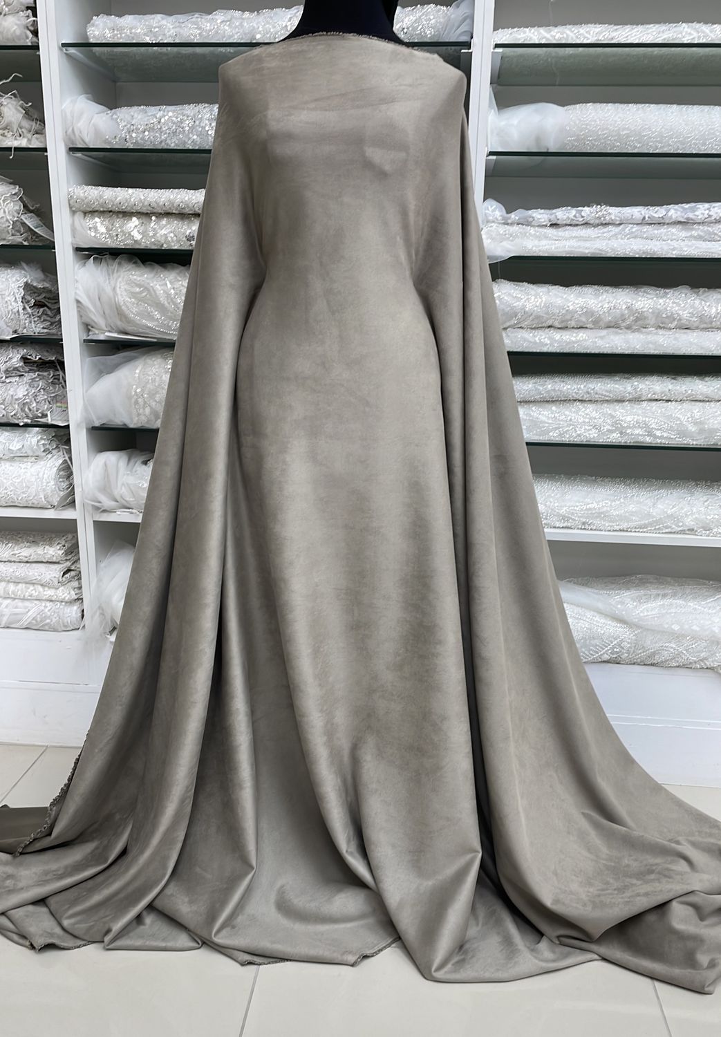 Scuba [ SCS-KN12288-212 ] ScubaSuede-150cm-320gr-TAUPE per Meter