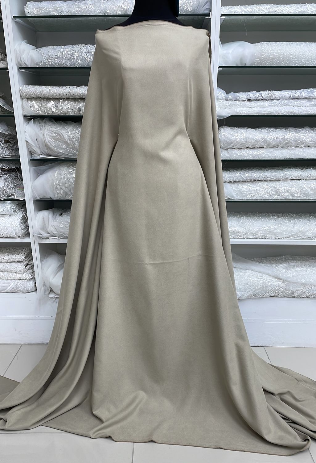 [ SU-SA-12003-003 ] Suede Italian Peau D&#39;Ange - Biscuit per Meter