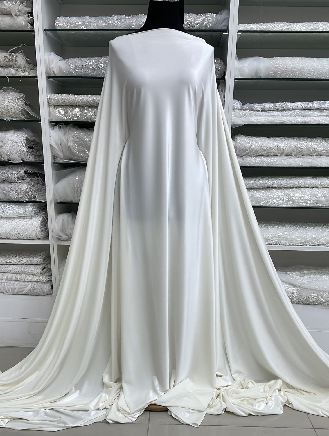 [ 23923 ] Velvet spandex 280g-D0654-135-27-White per Meter