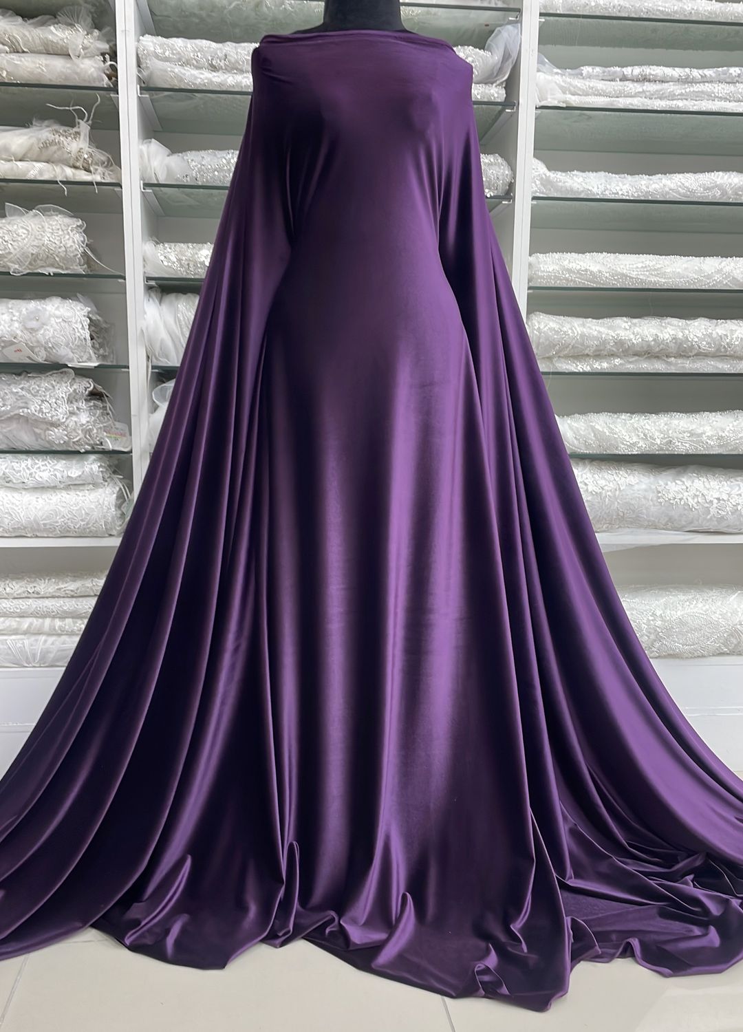 [ 24732 ] Str Velvet-GZNO0654-160-Grape-4 per Meter
