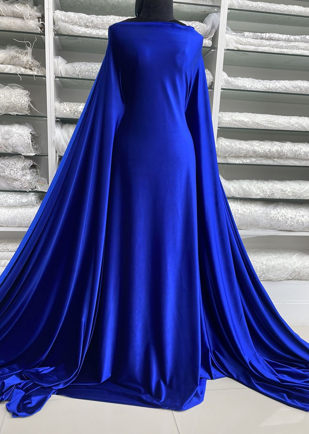 [ 24729 ] Str Velvet-GZNO0654-160-RoyalBlue-11 per Meter
