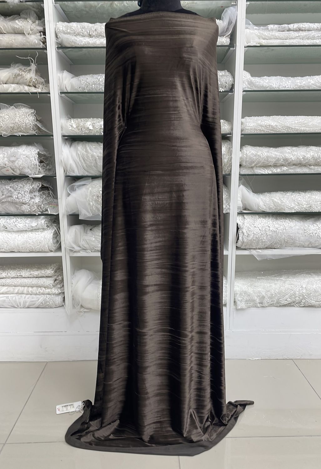 [ VSS-MB-1277-2 ] Showcase Velvet SpandexStr147-Rich Brown per Meter