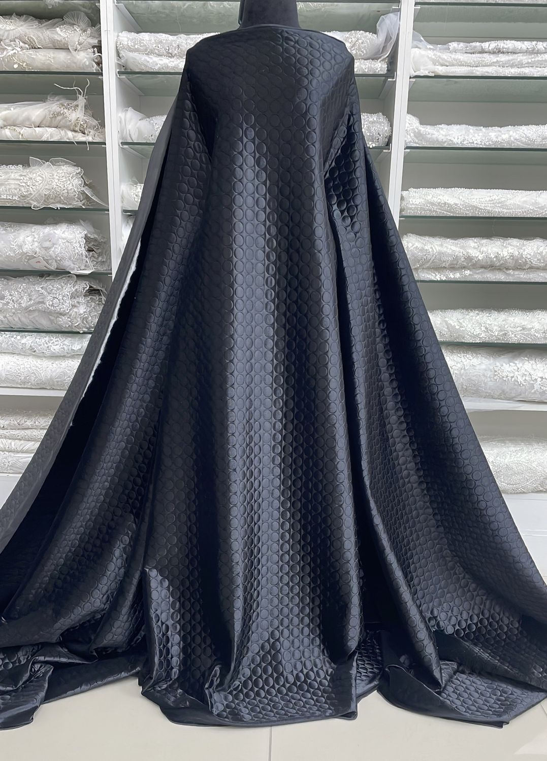 [ 23964 ] Velvet Quilt-GZ#1296-135-99-Black per Meter