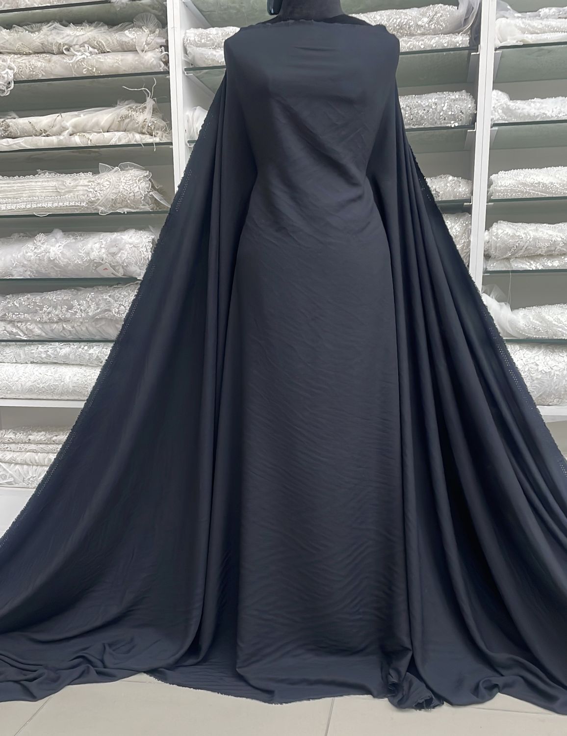 [ 24594 ] Rayon Twill Airjet-150-06-Black per Meter