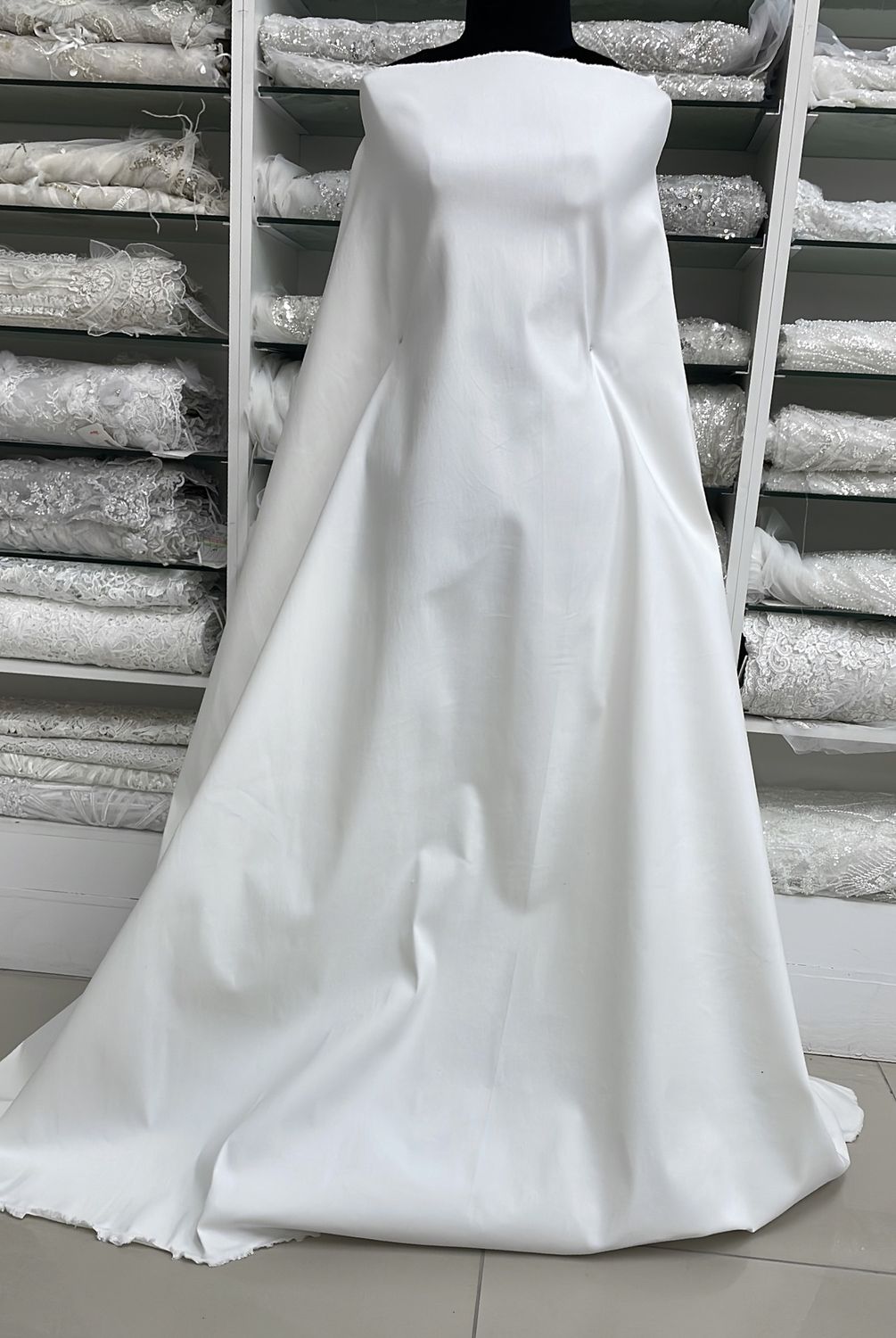[ 23955 ] Cotton Spandex-GZ#1267-135-01-Ivory per Meter