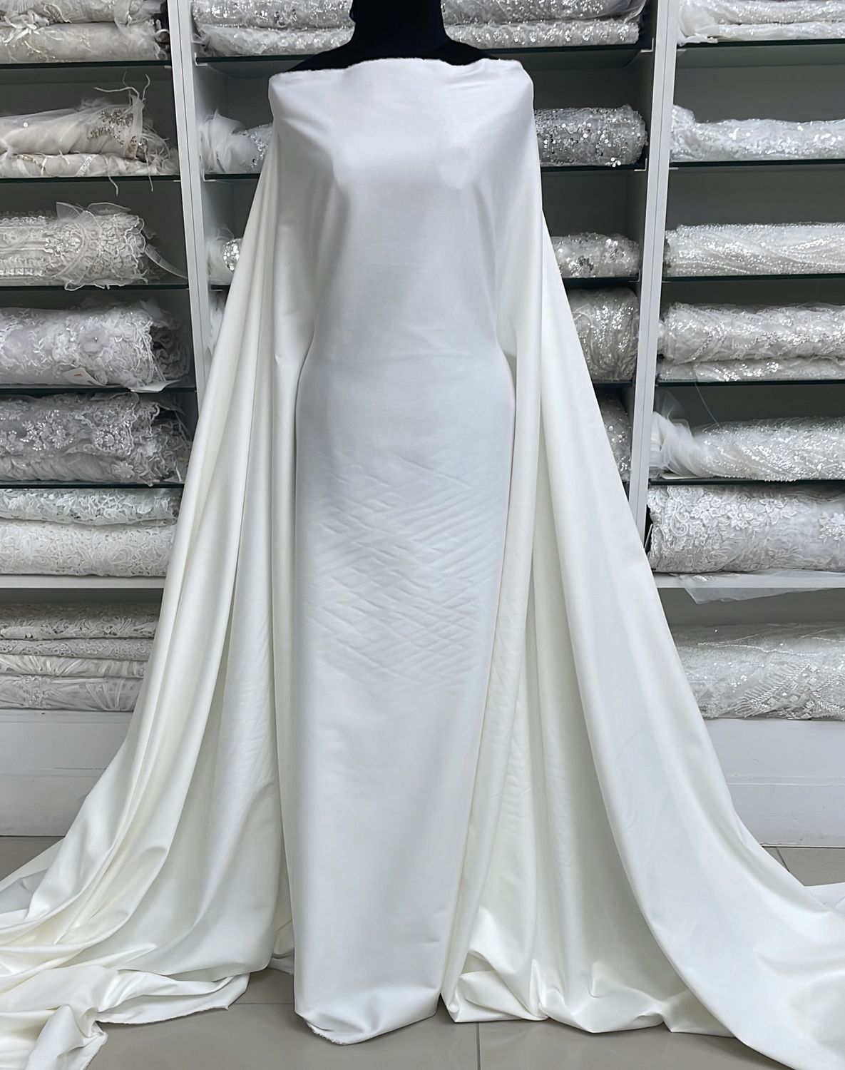 [ 24709 ] Cotton Sateen Stretch-150-01-White per Meter