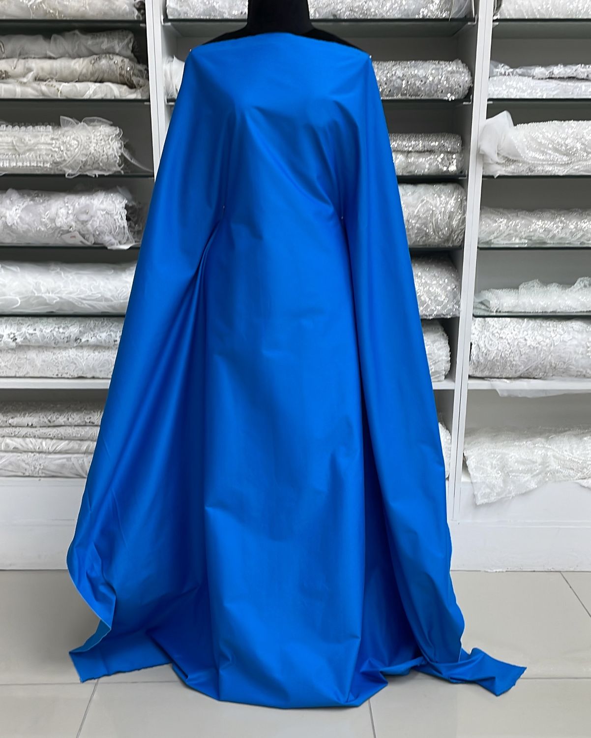 [ COS-G17A18944-9 ] CottonSateenSpandex150cm-LIGHT ROYAL per Meter